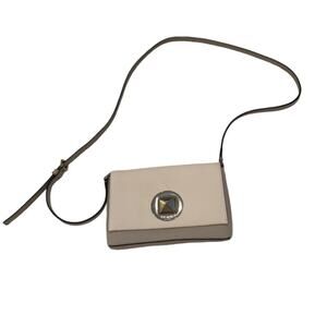 Kate Spade Newbury Lane Sally Saffiano Leather Turnlock Taupe Crossbody Bag